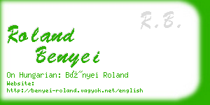 roland benyei business card